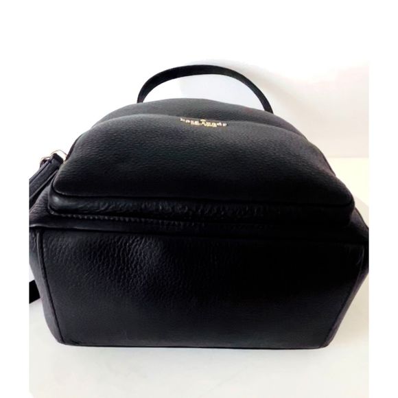 Kate Spade Jackson Women’s Noir Black Pebble Leather Medium Backpack NEW - Picture 9 of 14